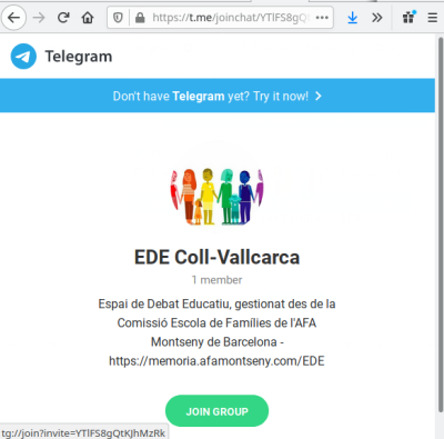 Telegram Xat EDE Coll Vallcarca
