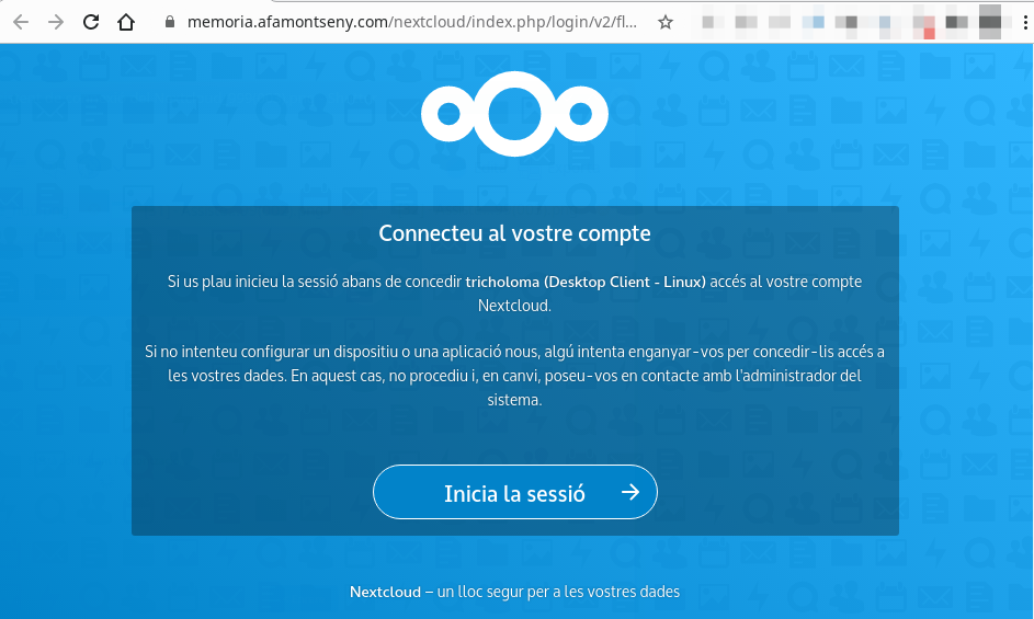 AFA Nextcloud 01c Auth Via Web