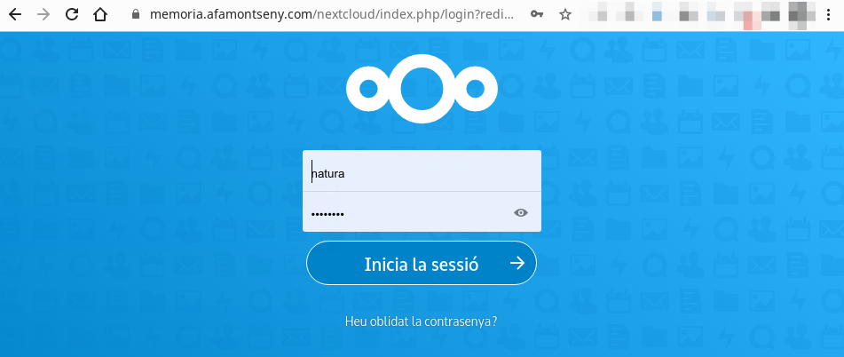 AFA Nextcloud 01e Auth Natura Via Web